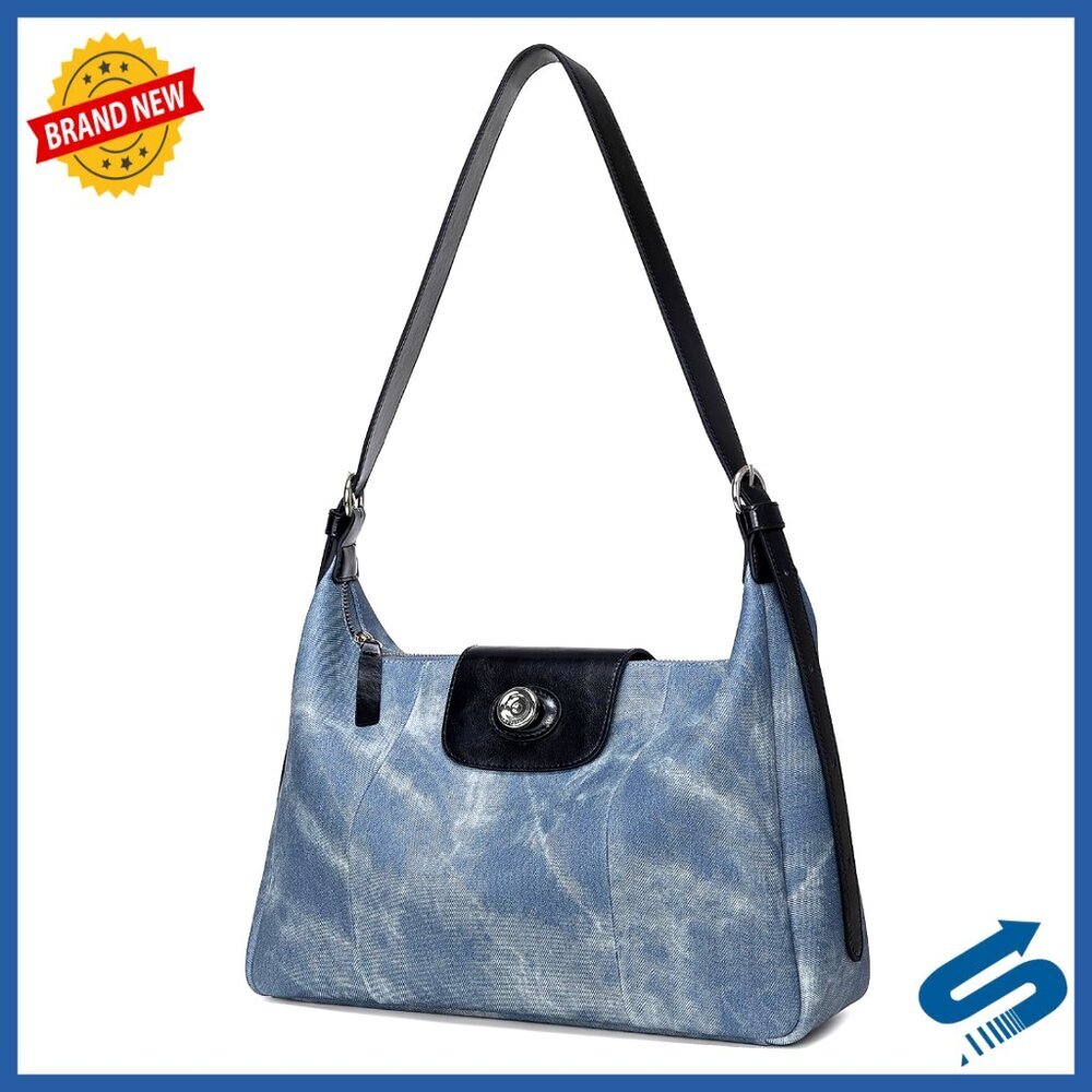 Large Leather Crossbody Hobo Tote with Adjustable Strap for Everyday Use